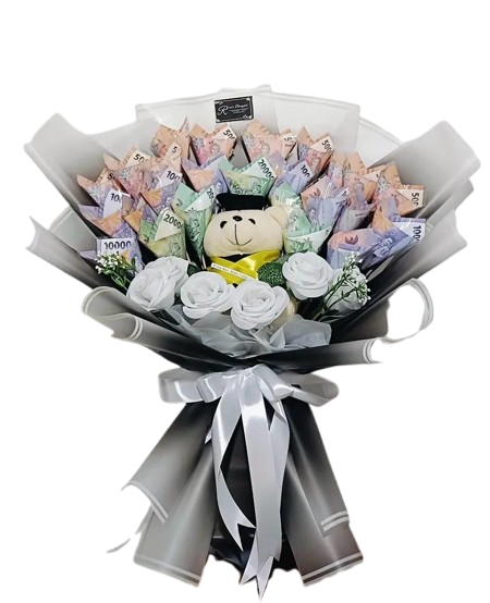 Buket Boneka & Uang (Harga belum termasuk nominal uang)
