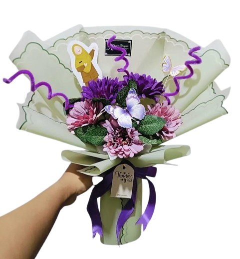 Buket Bunga Krisan & Pipe Cleaner