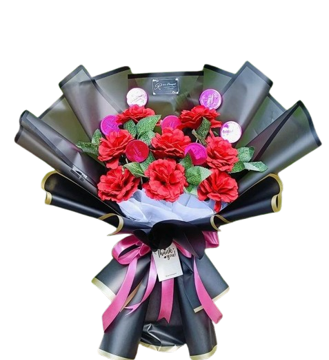 Buket Bunga Mawar Merah